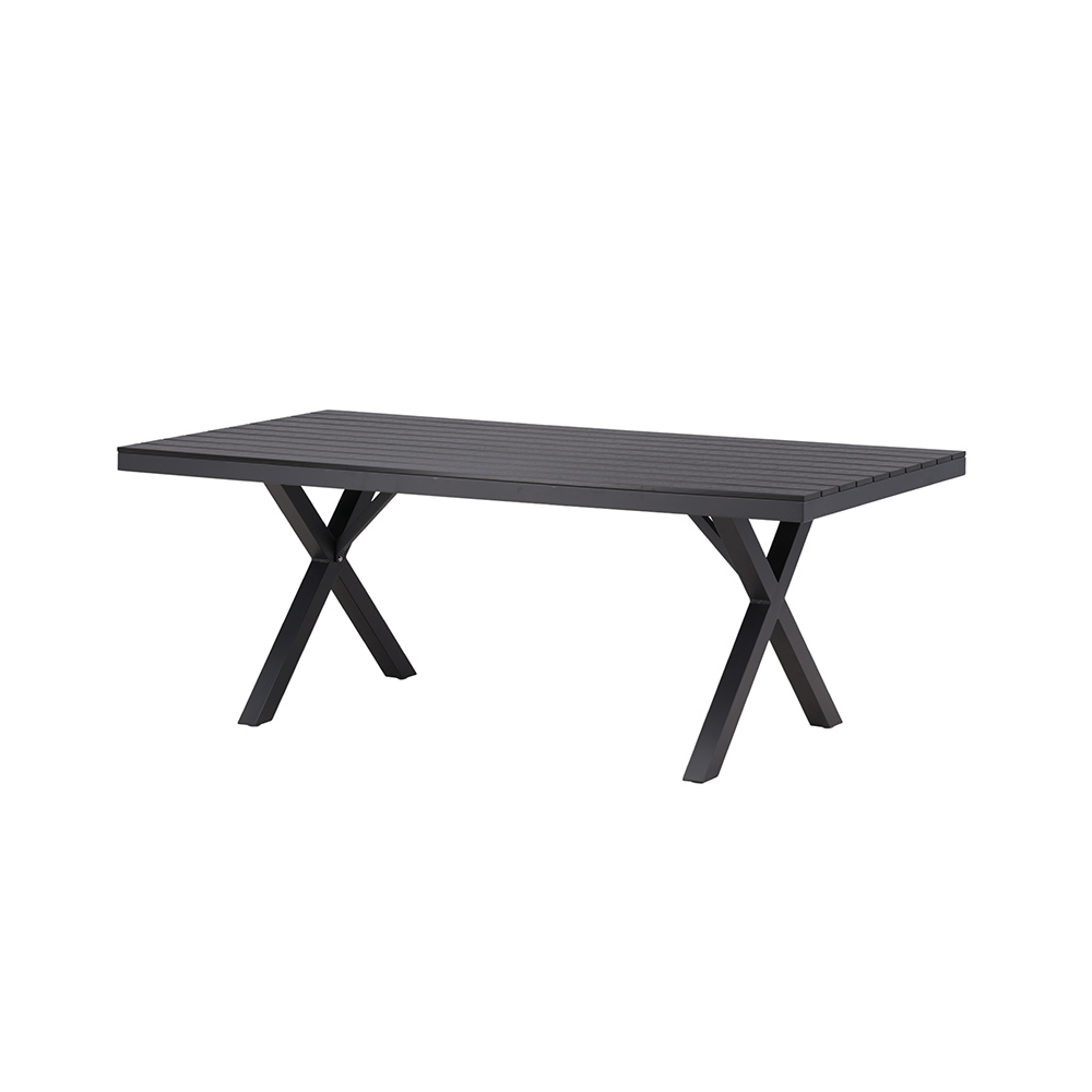 Garcia Diningtable Alumnium - Black / Rectangular 100*200* Svart