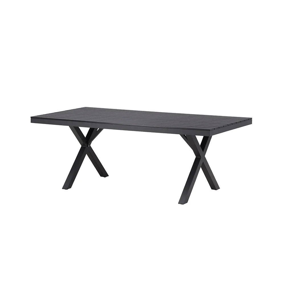 Garcia Diningtable Alumnium - Black / Rectangular 100*200* Svart