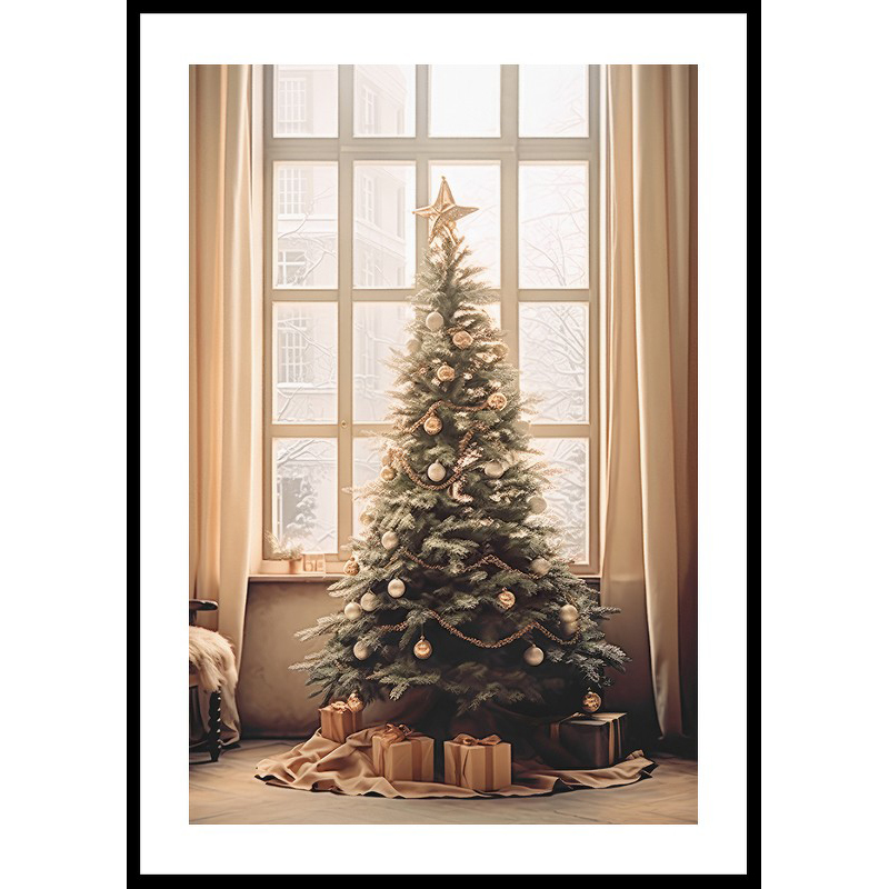 Poster Gallerix Christmas Tree By Window