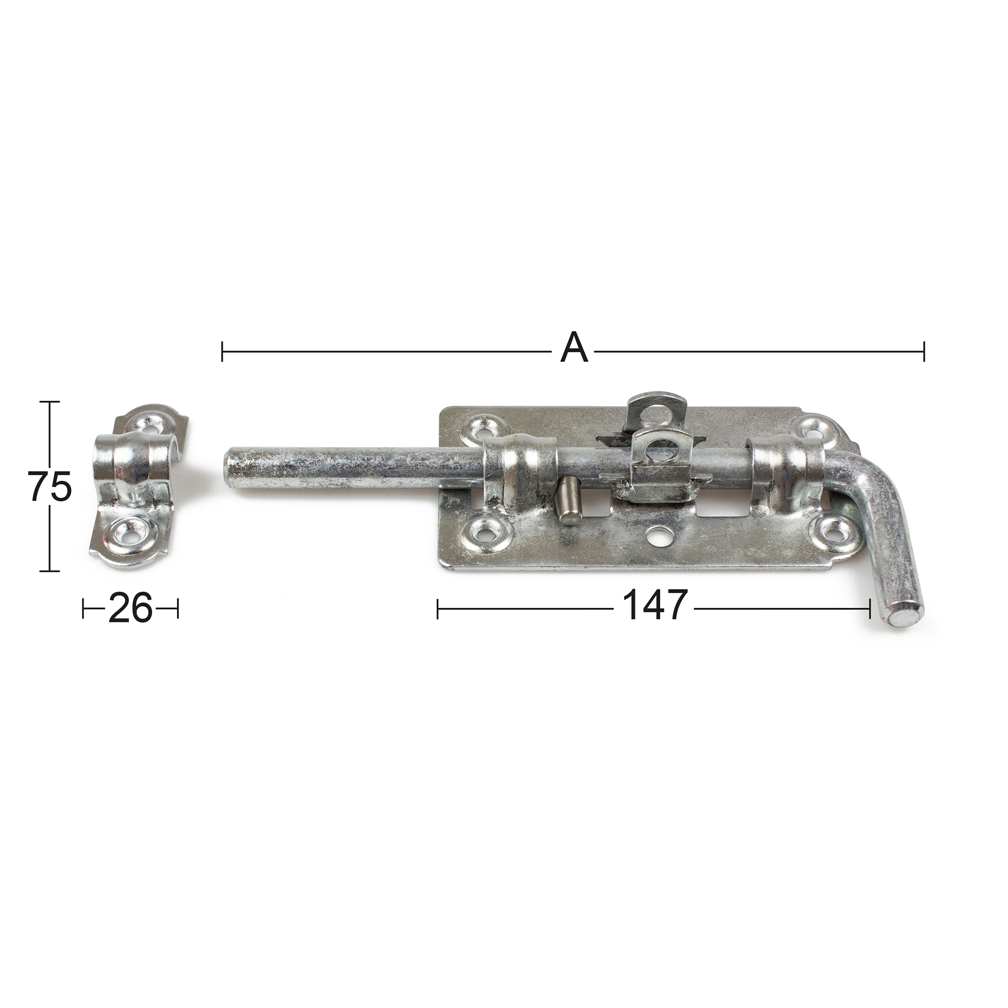 SKJUTREGEL HABO 230 MM VARMGALV 230 mm