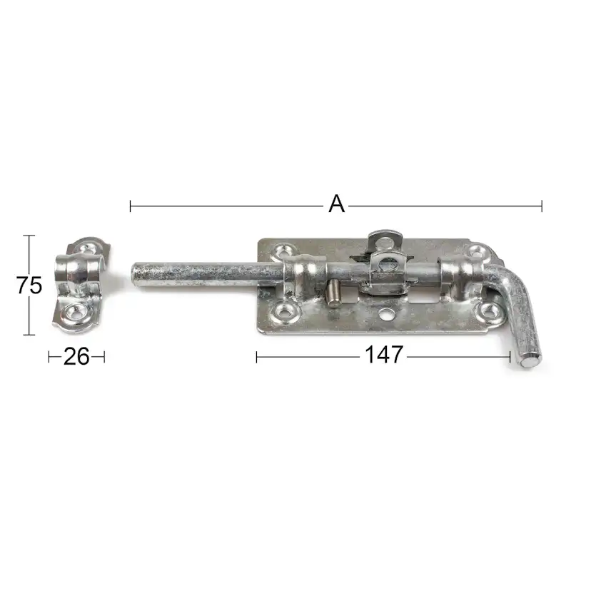 SKJUTREGEL HABO 230 MM VARMGALV 230 mm