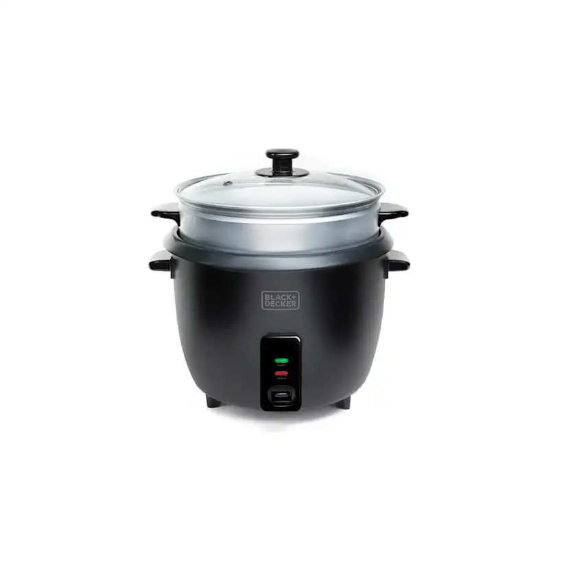 Riskokare Black+Decker 1,8 L Svart Inkl Tillbehör för Ångkokning