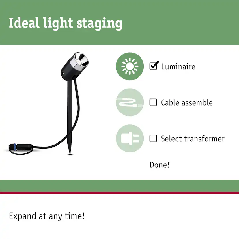 Spotlight Paulmann Pike Plug & Shine LED Pike IP65 24V