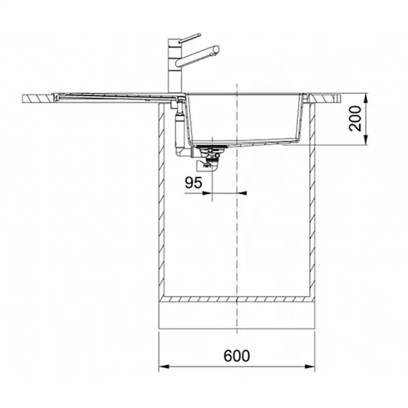 Diskho Franke Sirius S2D 611-100 - Stöttåligt & Värmemtåligt Material