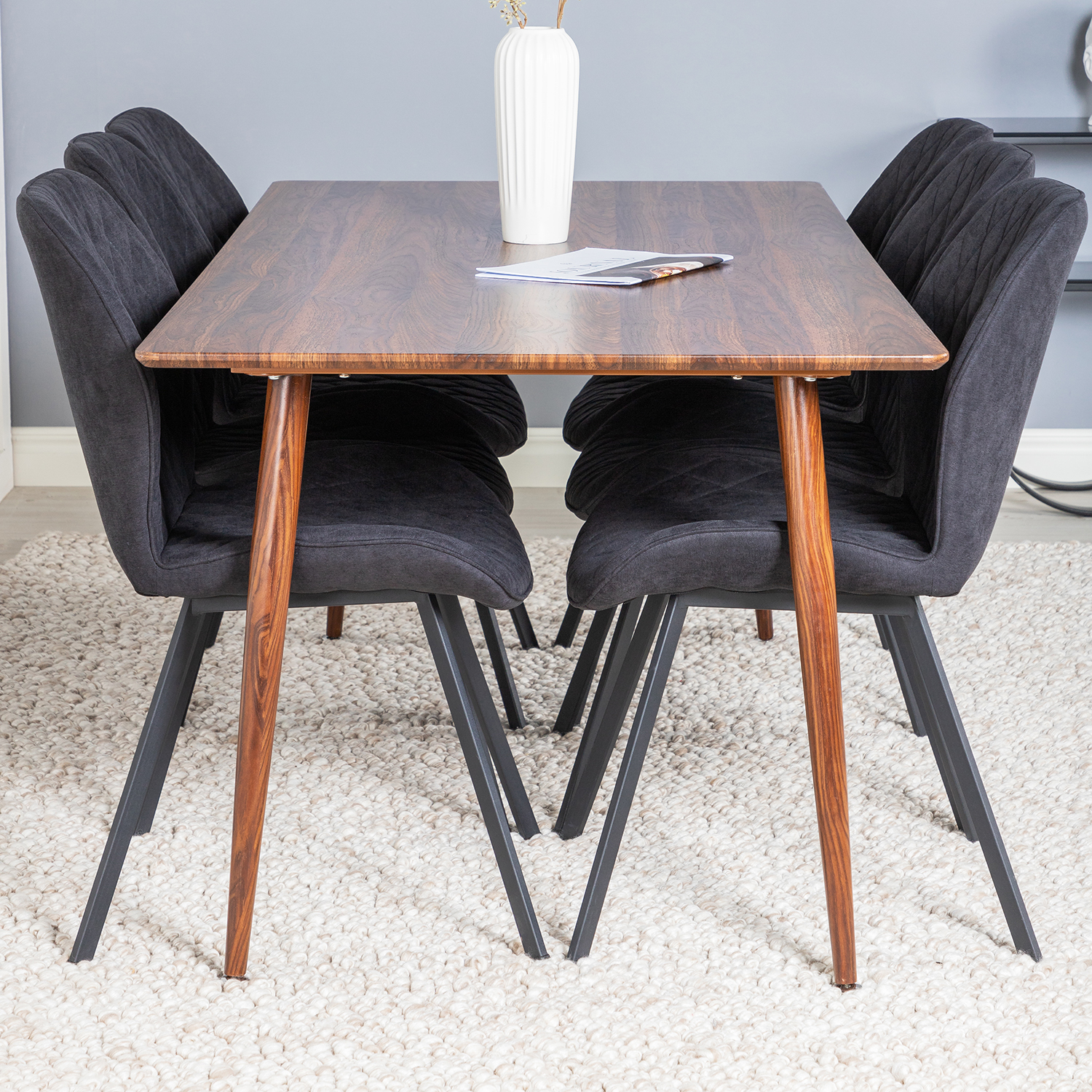 Matgrupp Venture Home Pobbie med 6 Geneva Stolar Polyestertyg