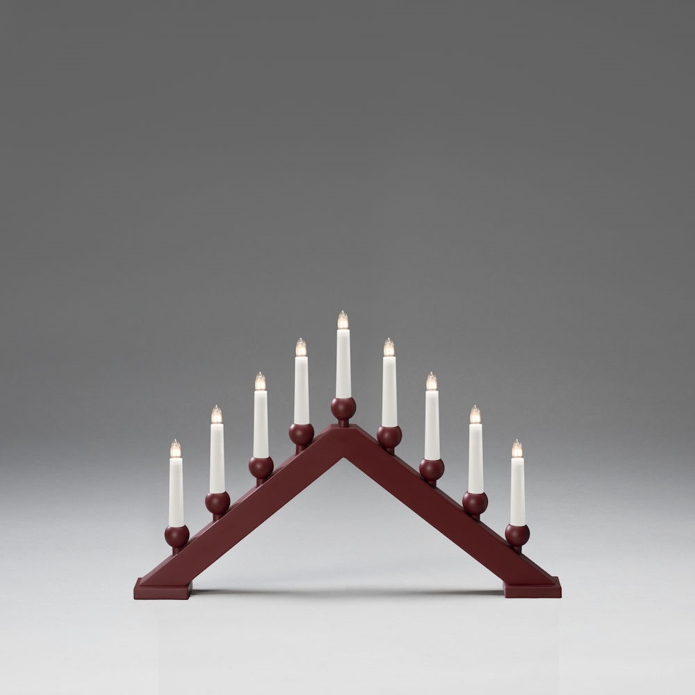 Adventsljusstake Gnosjö Konstsmide 9 Ljus Trä
