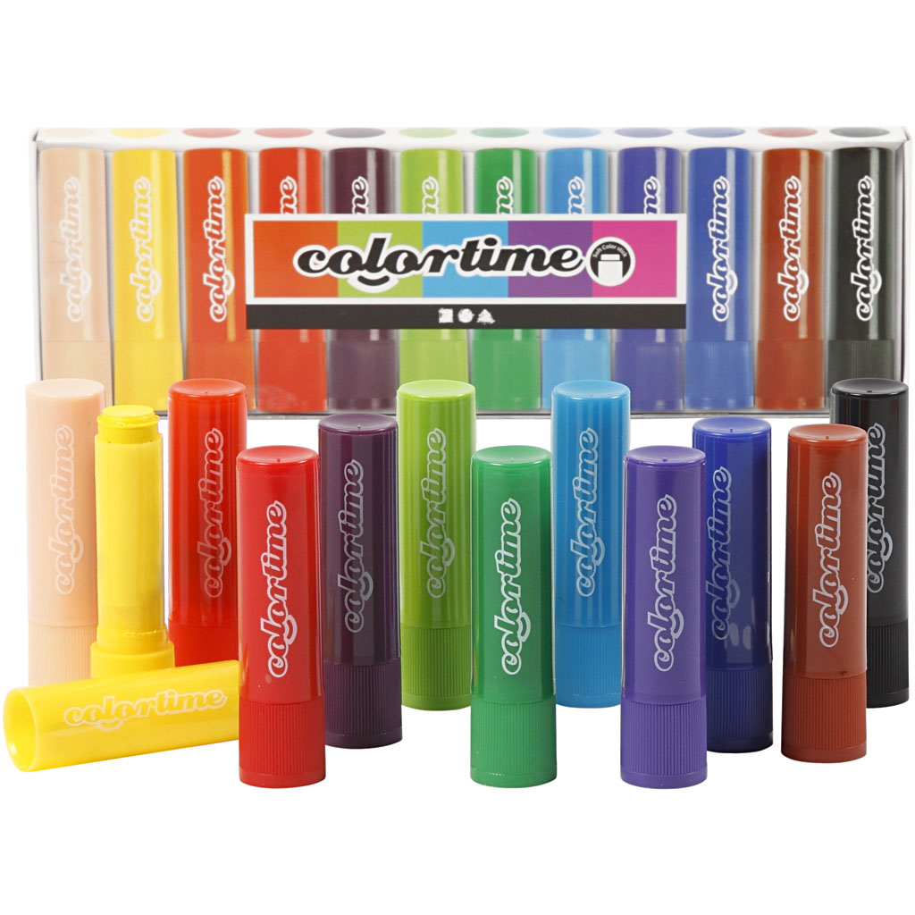 Färgkritor Creativ Company Soft Color stick Mixade Färger 12 st/1 Förp
