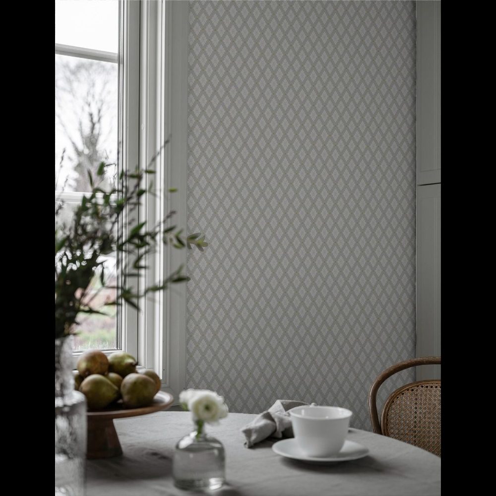 Tapet Duro Flora Selma 537-01 QuickUp, Mönstrad Grå