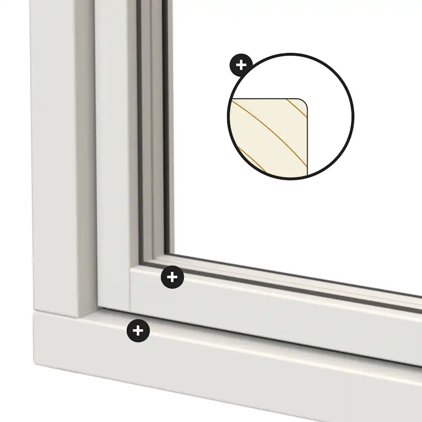 Vridfönster NorDan NTech 3-Glas Aluminium