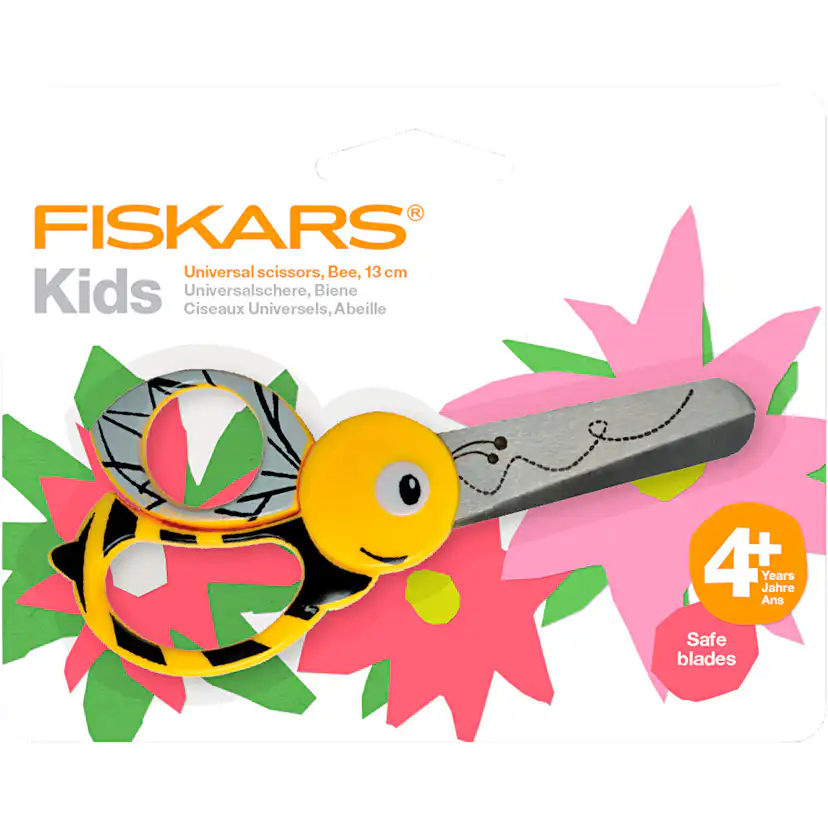 Barnsax Fiskars med Djurmotiv Bi L: 13 cm 1 St
