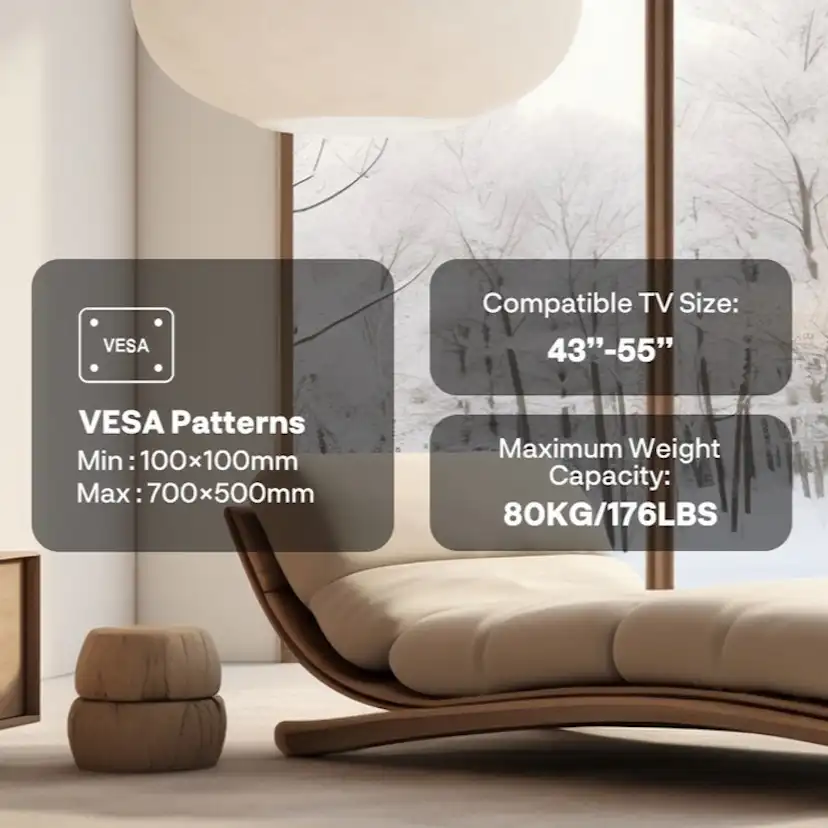 Rullstativ Sylvox Y-format för Utomhus-TV 43–55tum