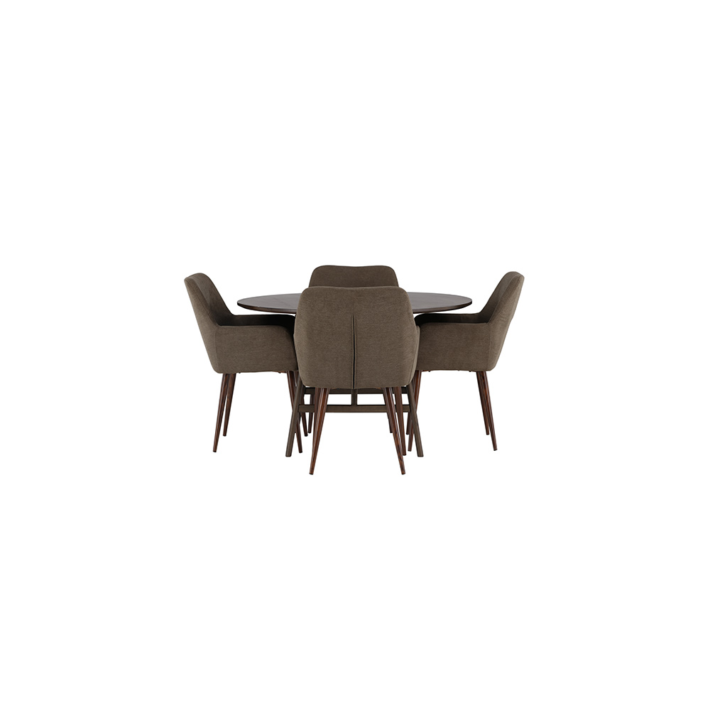Matgrupp Venture Home Kaseidon Ø100 cm med 4 st Tomorrow stolar