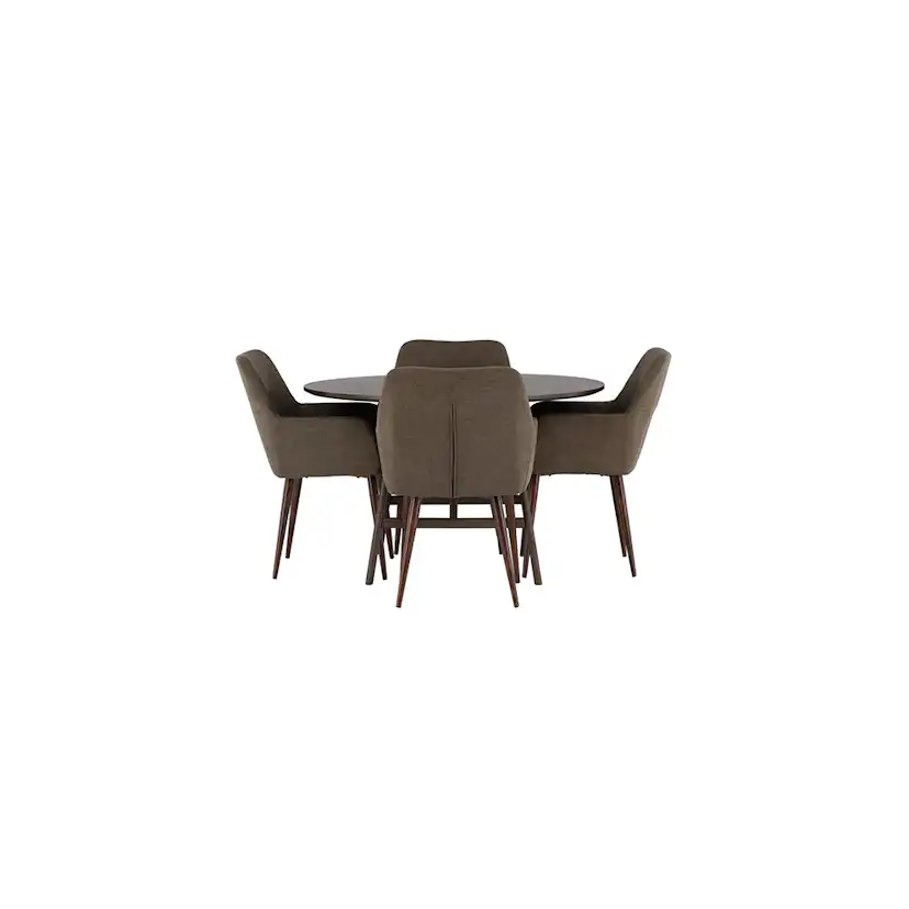 Matgrupp Venture Home Kaseidon Ø100 cm med 4 st Tomorrow stolar