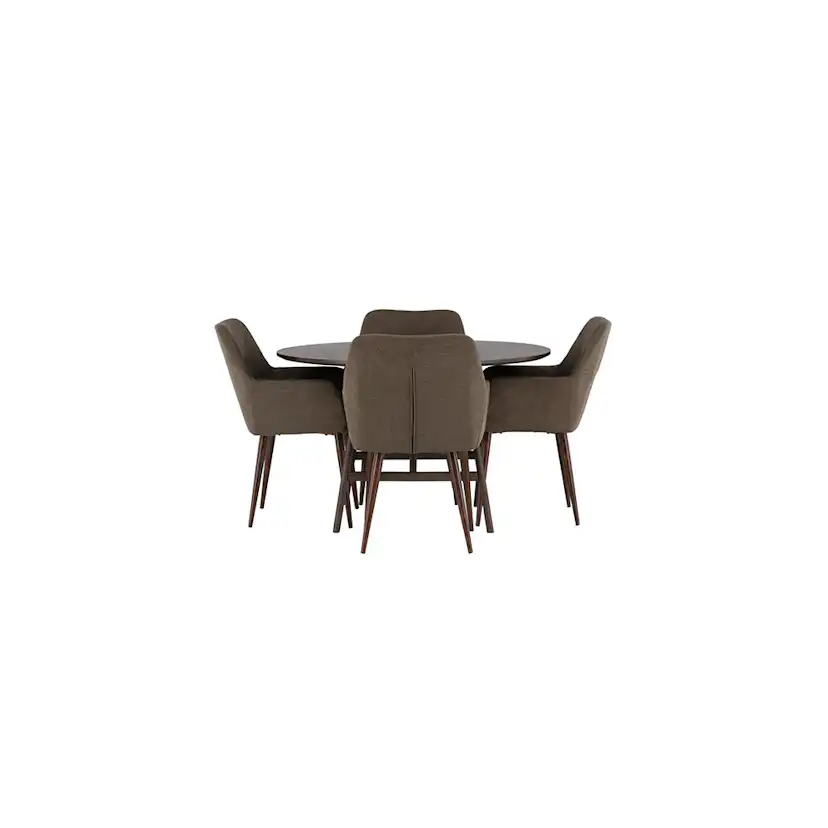 Matgrupp Venture Home Kaseidon Ø100 cm med 4 st Tomorrow stolar