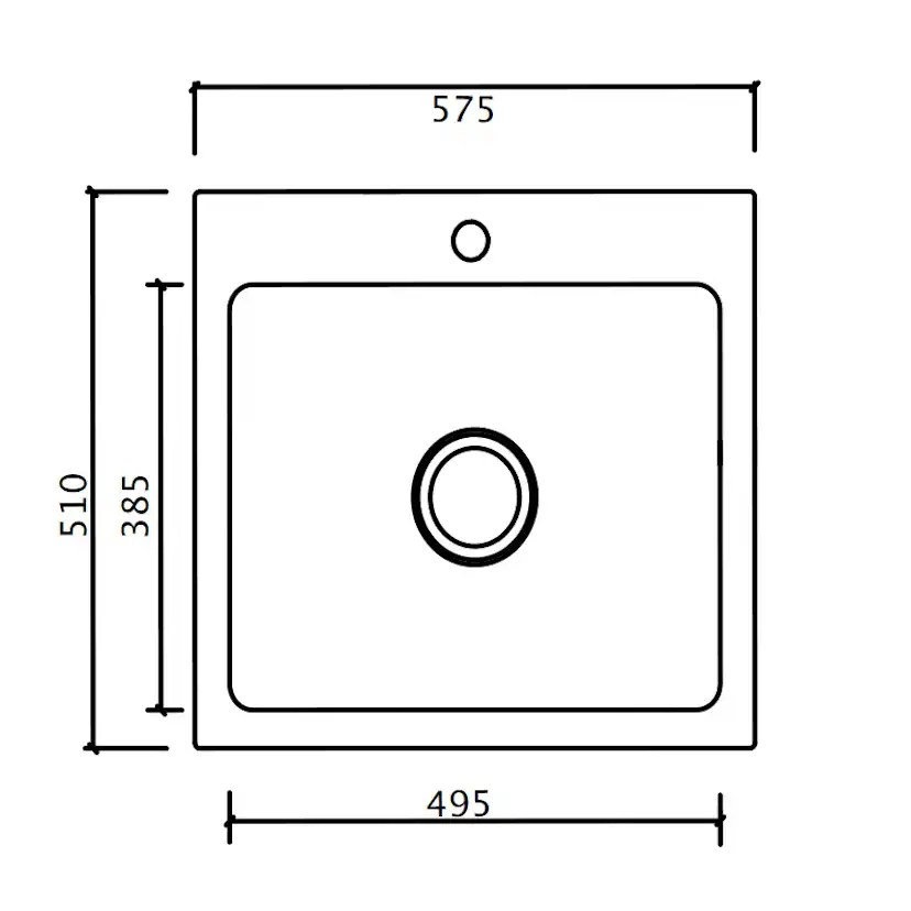 Diskho Lavabo Mera 57 575 mm Vit/Mässing Vit/Mässing