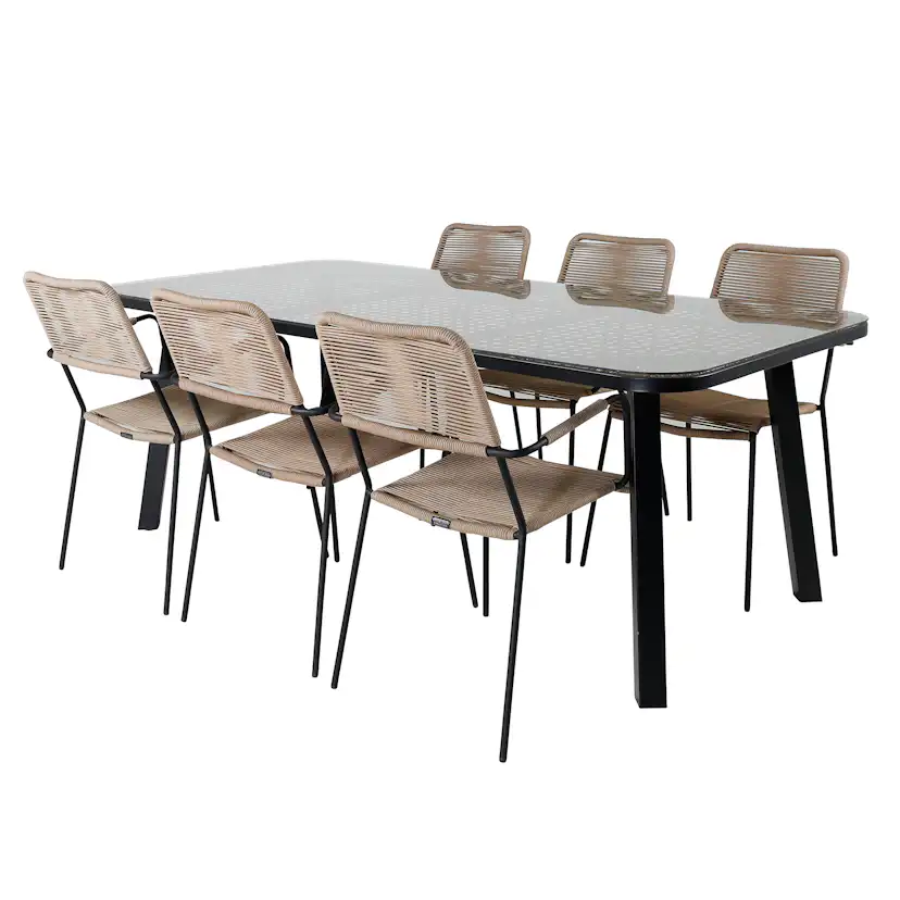 Matgrupp Venture Home Peoria med 6 Leon Matstolar