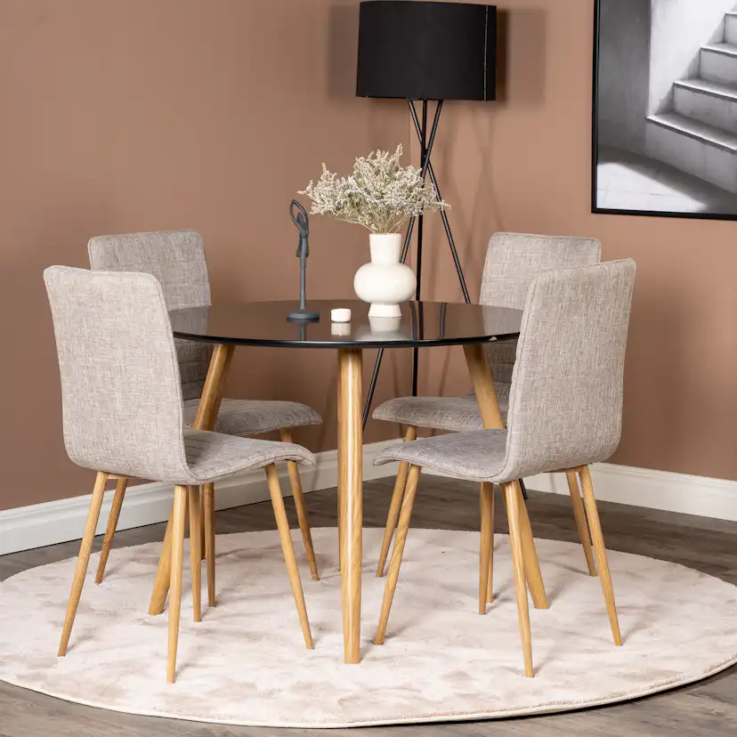 Matgrupp Venture Home Plake med 4 Walerina Stolar