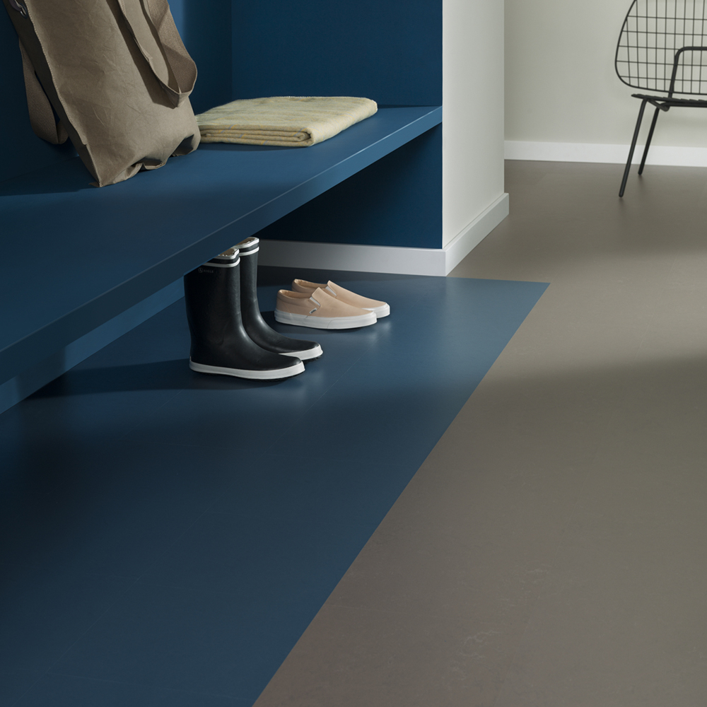 Linoleumgolv Forbo Marmoleum Click 30x30 cm Petrol med Klicksystem