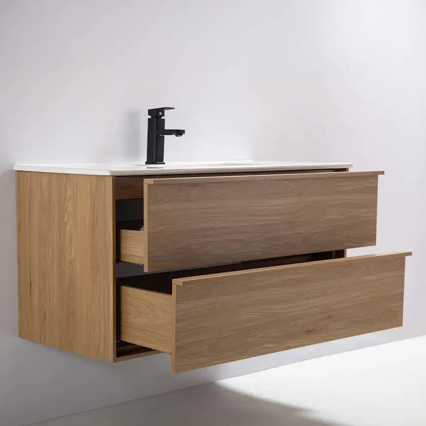 Tvättställsskåp Bathlife Charm med Tvättställ och Spegel Skina