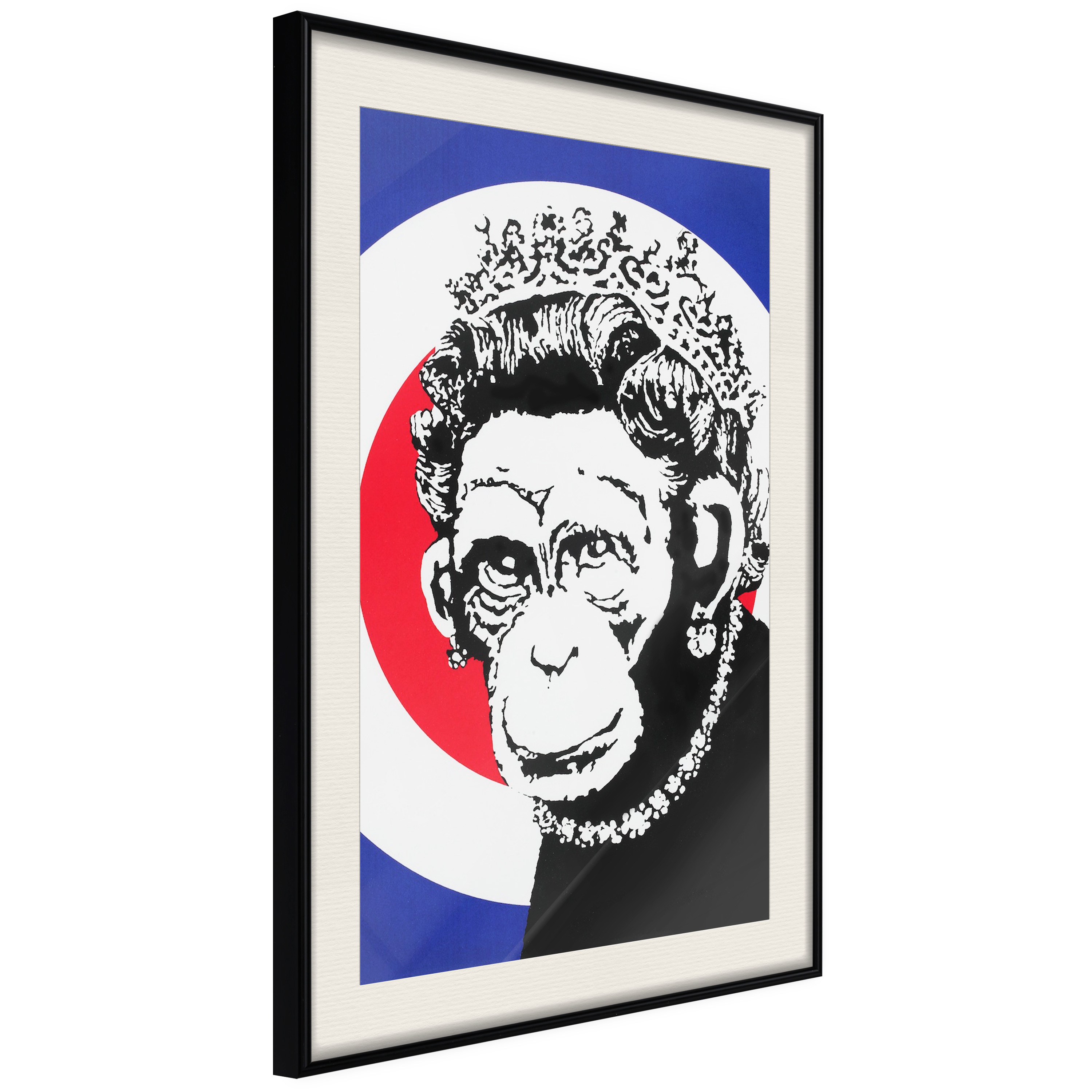 Affisch - Queen of Monkeys [Poster] 20x30 Svart ram med passepartout, 20x30 cm