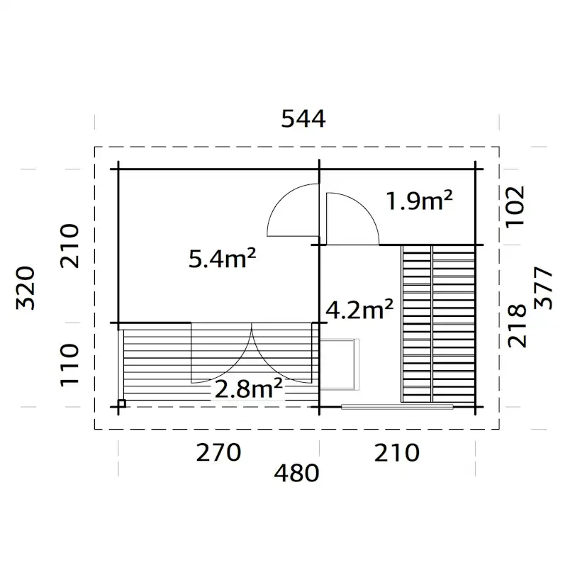 Bastu Palmako Sanna 15,4 m2