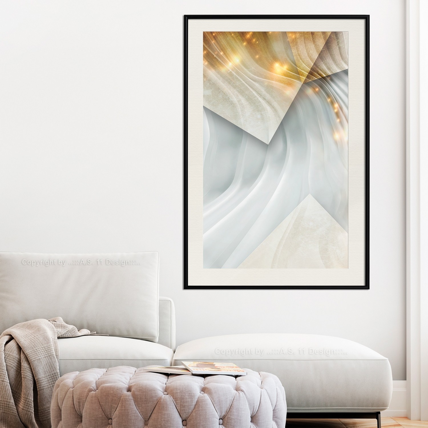 Affisch - Cashmere Dimension [Poster] 20x30 Svart ram med passepartout, 20x30 cm