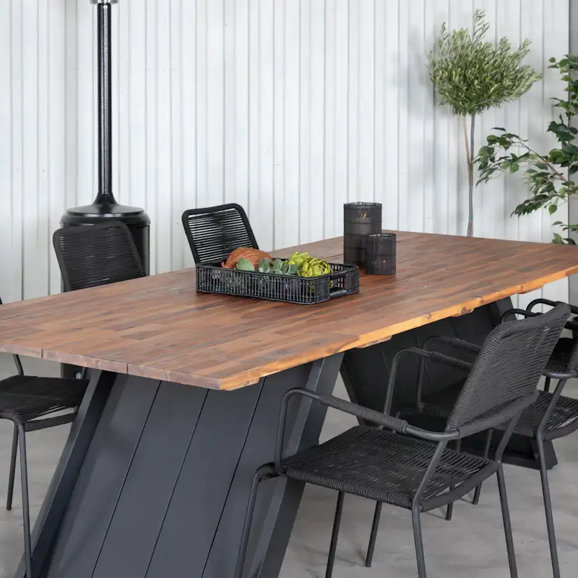 Matgrupp Venture Home Doni med 6 Lumi Karmstolar