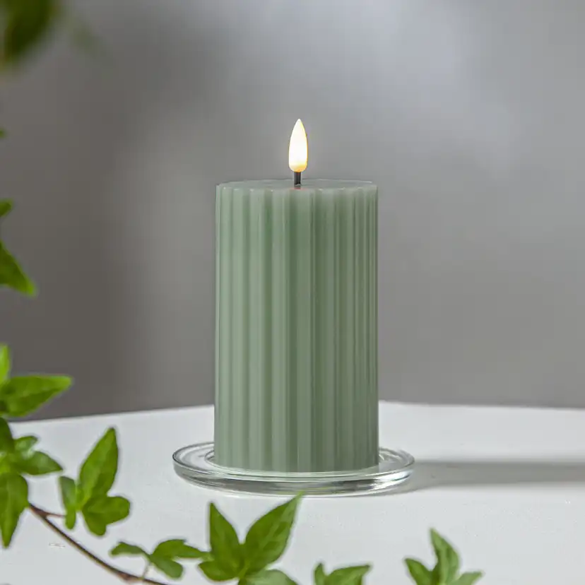 LEDBlockljus Flamme Stripe Grön