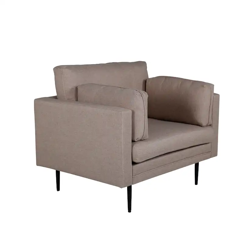 Boom Single Sofa - Black / Brown Fabric Brun