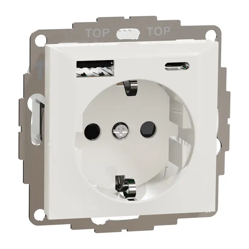 Ladduttag Elko Plus USB A+C 3A Schuco