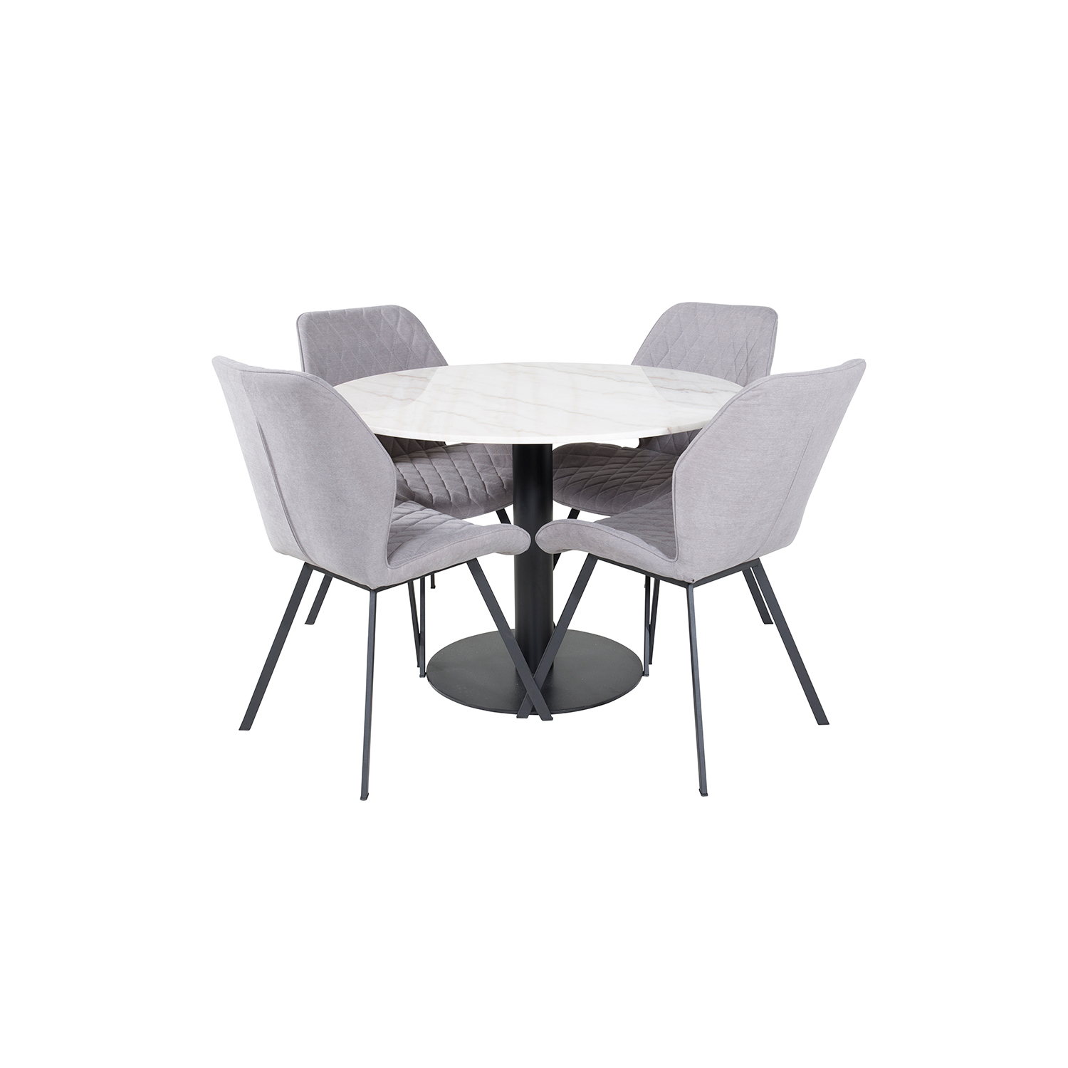 Matgrupp Venture Home Estelle med 4 Geneva Stolar PolyEstelletyg