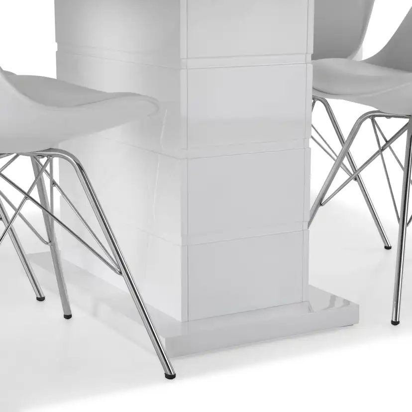 Matgrupp Concept 55 Ratliff Rektangulärt Matbord 120-160 cm Förlängningsbart med 4 Shell Matstol