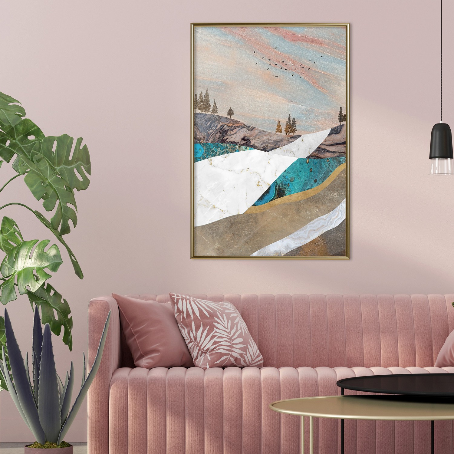 Poster Artgeist Affisch Mountains and Valleys