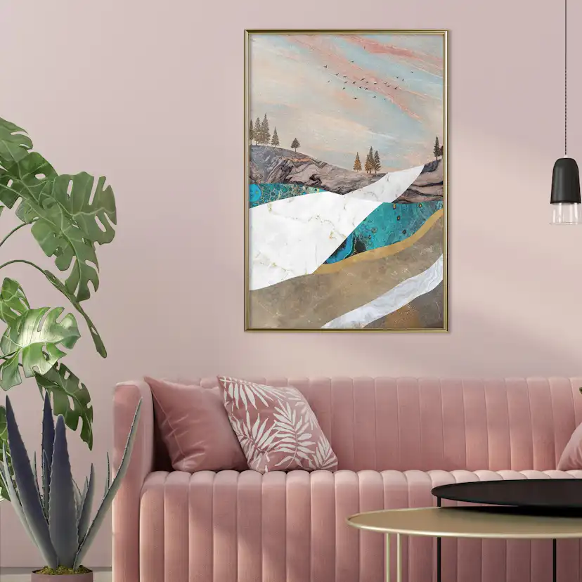 Poster Artgeist Affisch Mountains and Valleys