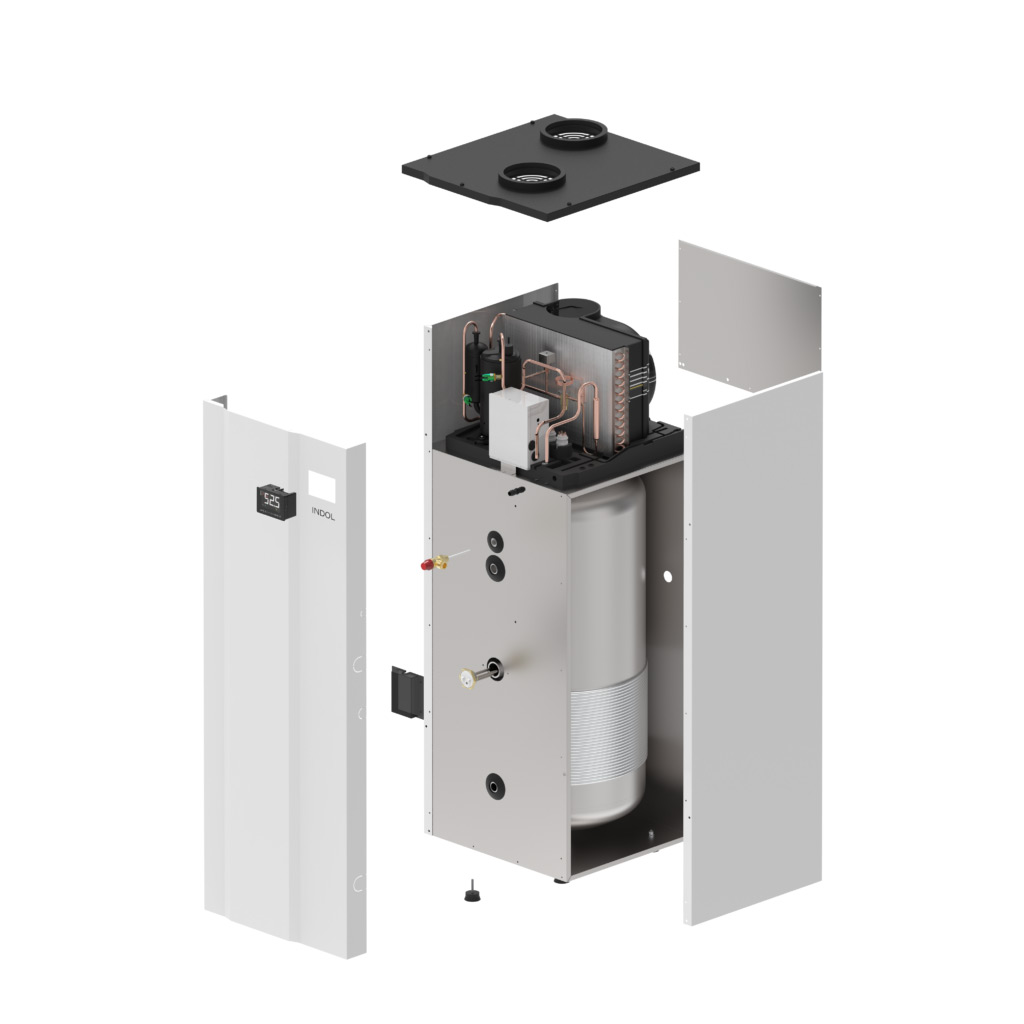 Värmepumpsberedare Indol EcoHeat 160FW4R2 Wifi-Ansluten 160L
