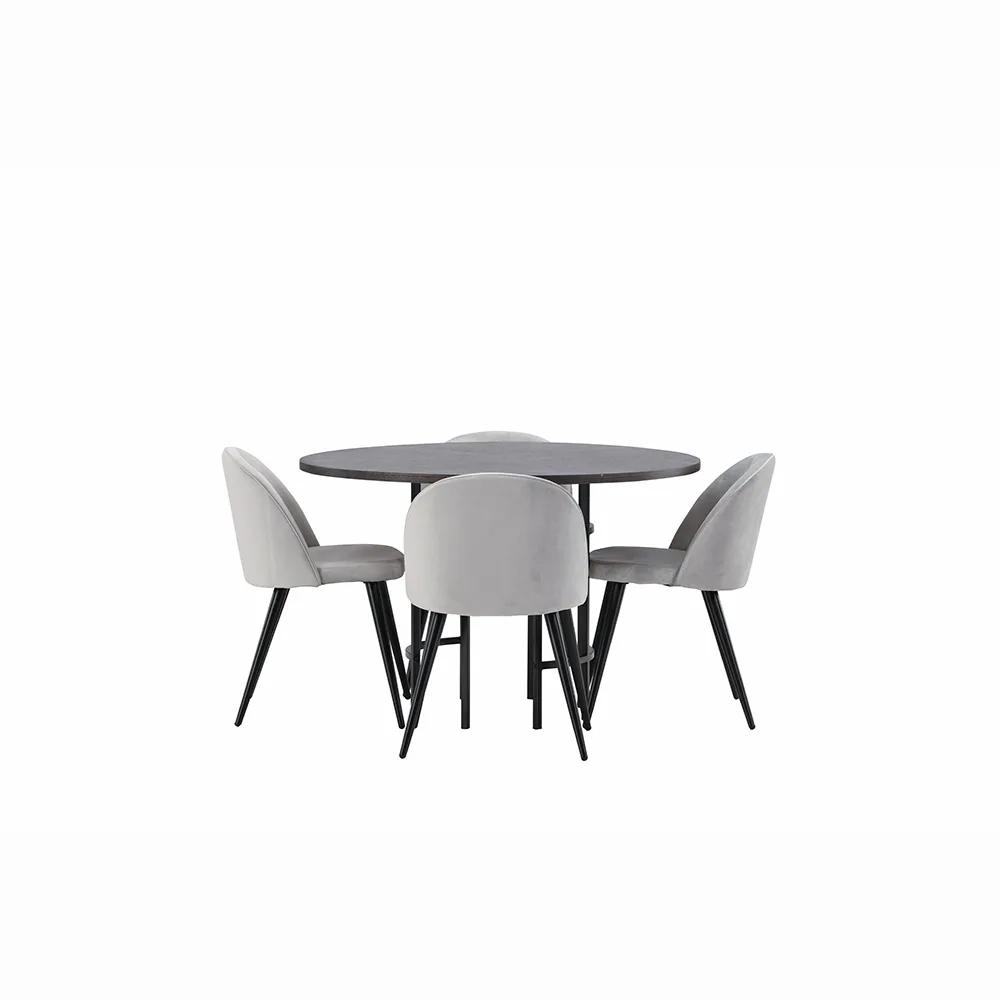 Matgrupp Venture Home Copenhagen med 4 Velvet Stolar