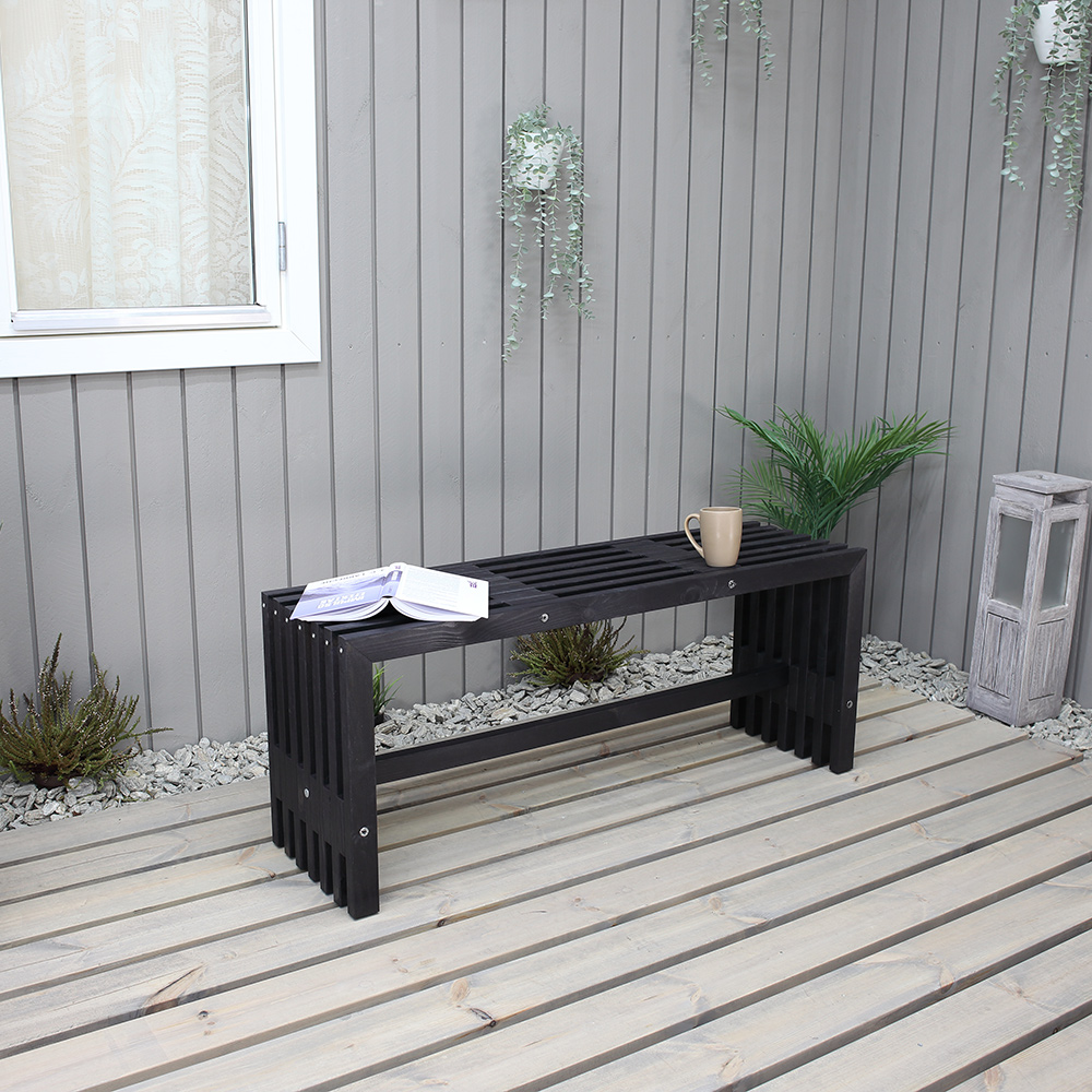 Bänk Baltic Garden Cigar Svart
