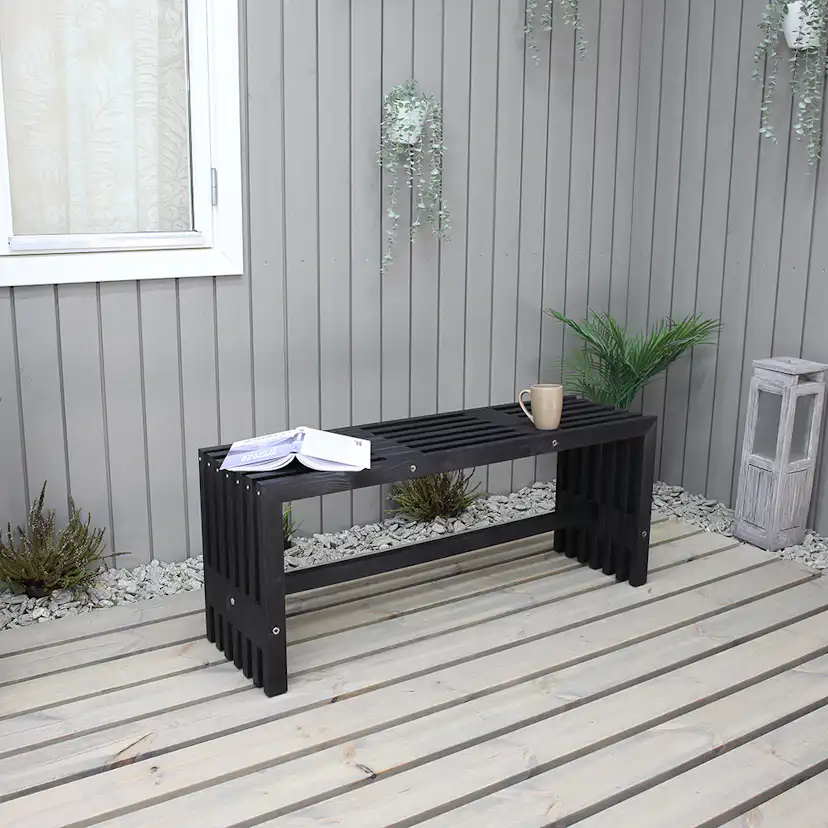 Bänk Baltic Garden Cigar Svart