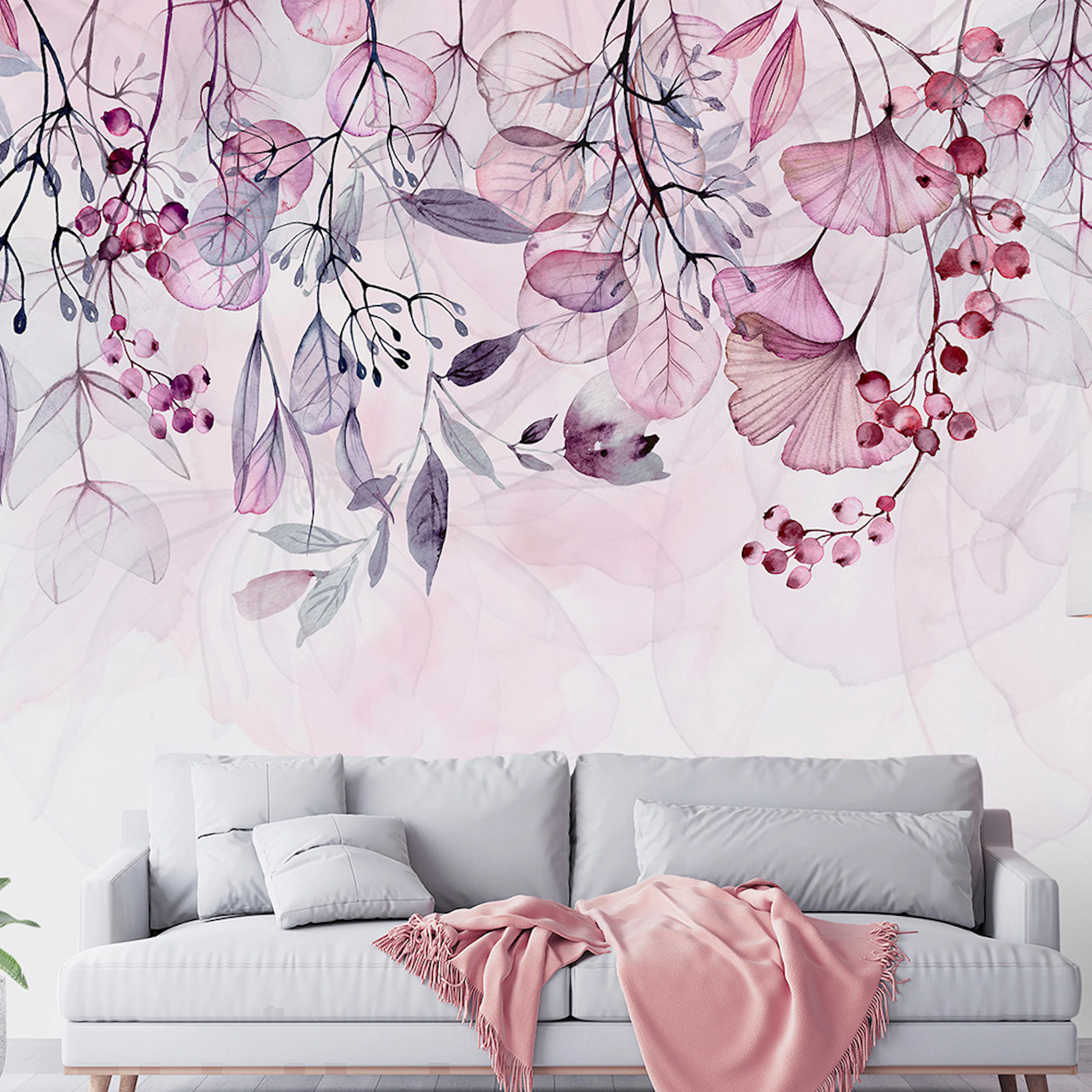 Fototapet Arkiio Foggy Nature - Pink