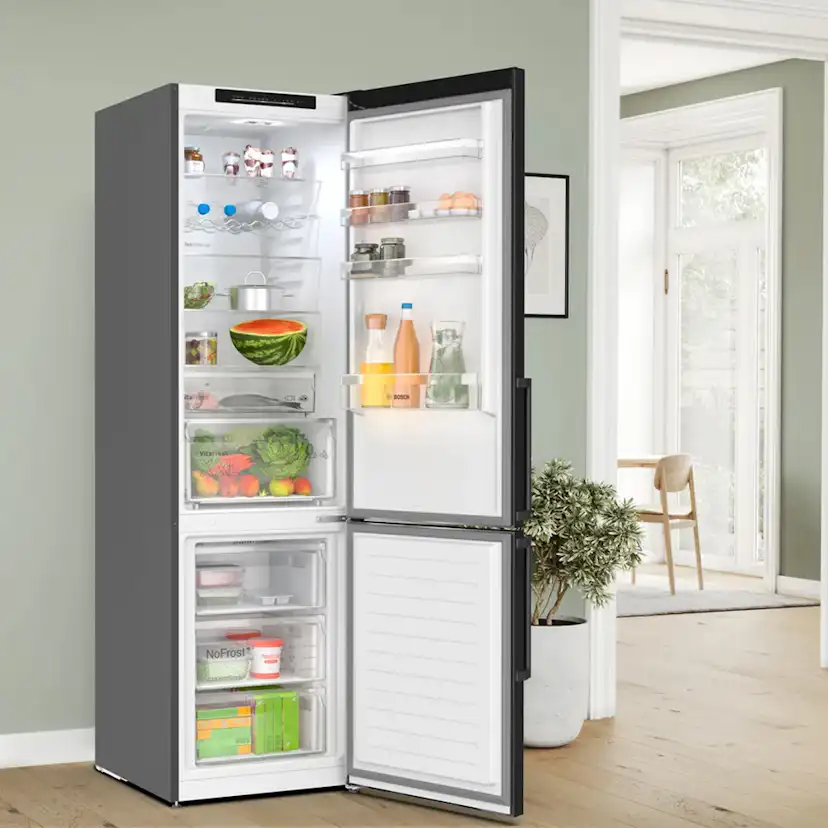 Kombiskåp Kyl/Frys Bosch 2 st KGN39VXCT Serie 4 203cm Rostfri med VitaFresh och NoFrost