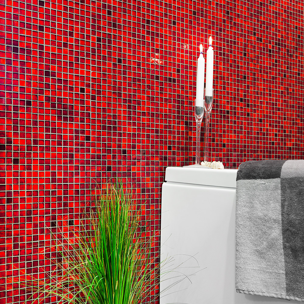 Mosaik Konradssons Sicis Crimson 1,5x1,5 cm