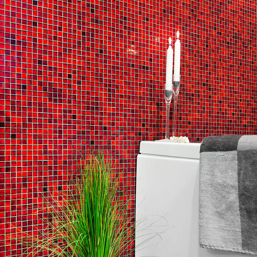 Mosaik Konradssons Sicis Crimson 1,5x1,5 cm