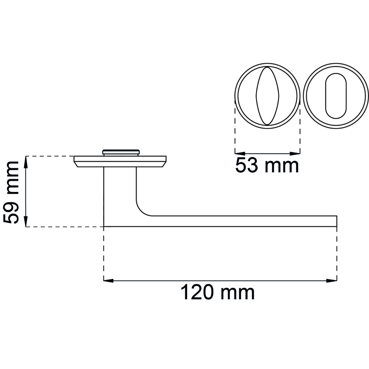Ytterdörrhandtag Habo A2560 Matt Krom