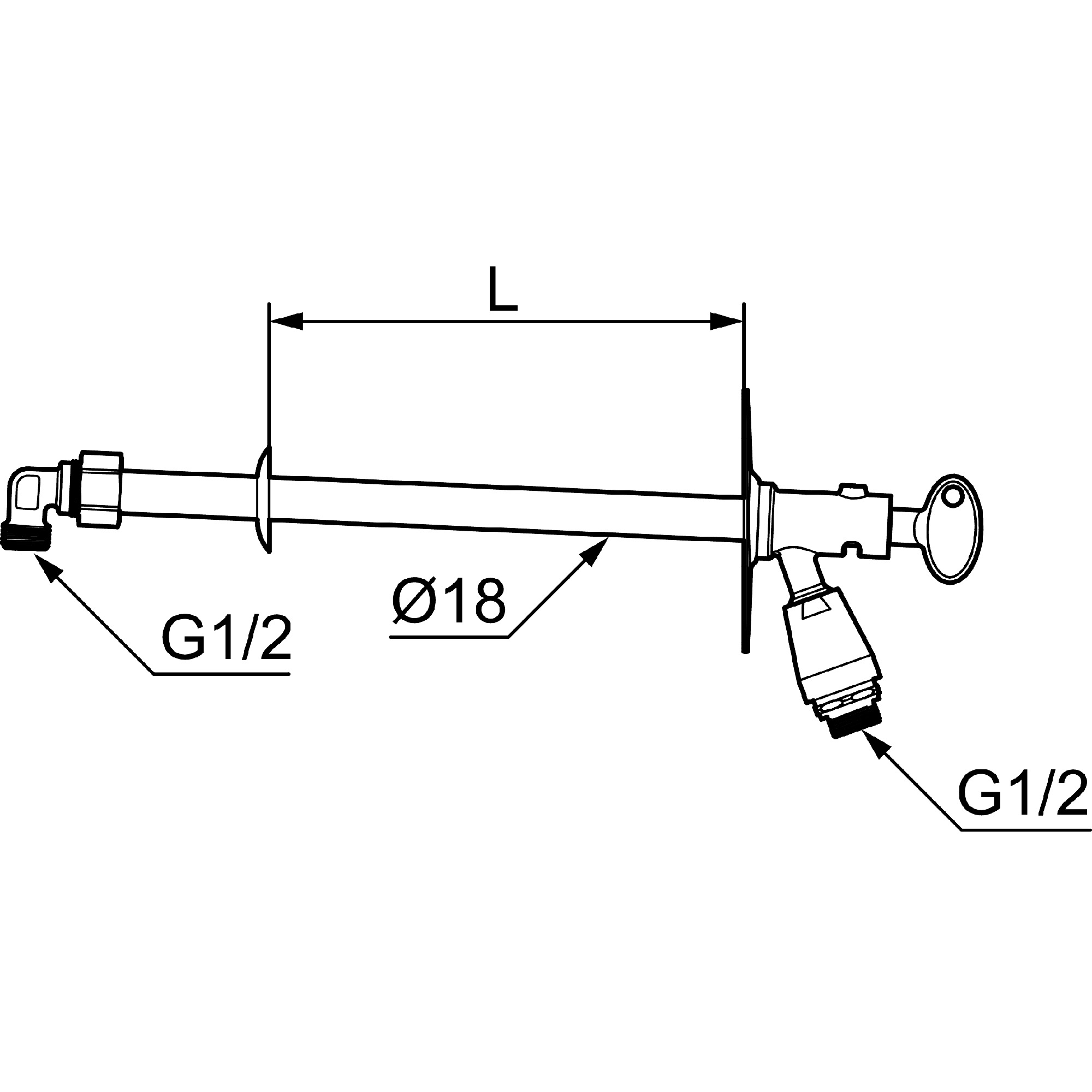 Vattenutkastare FM Mattsson med Vakuumventil och Nyckel