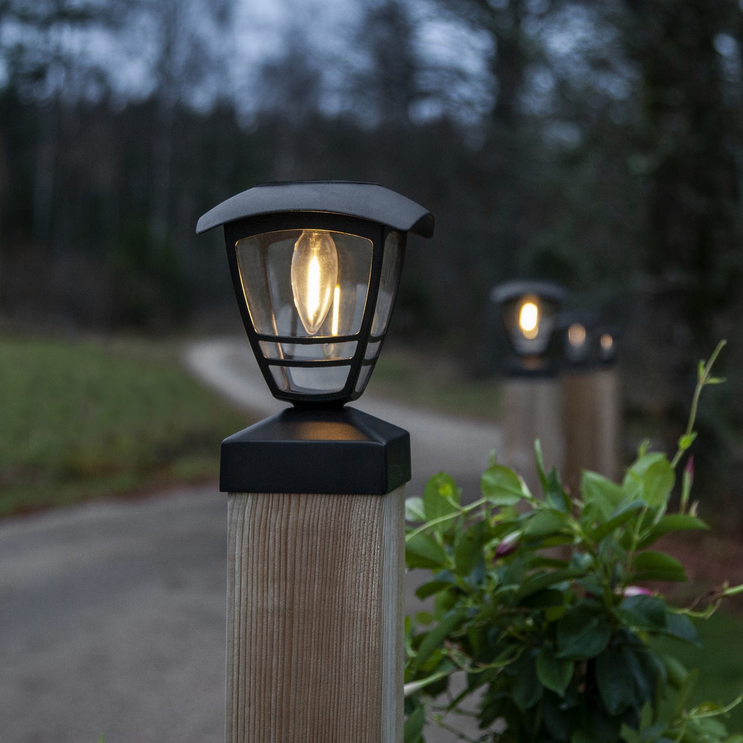 Solcellsdekoration Star Trading Felix Svart LED Solcellslampa med Sensor