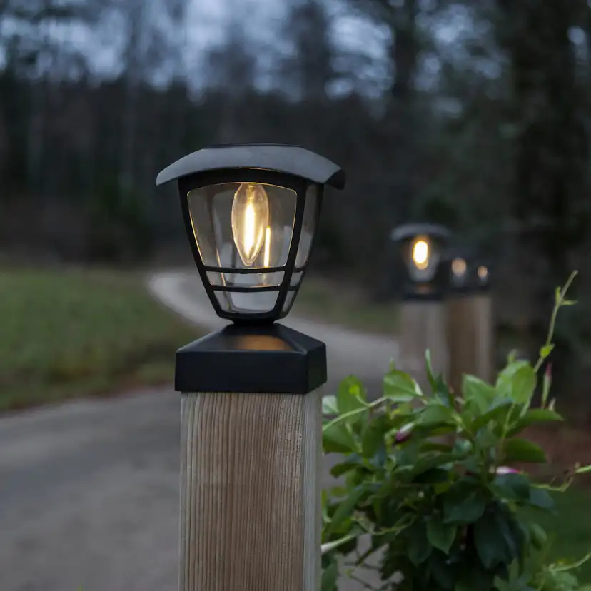 Solcellsdekoration Star Trading Felix Svart LED Solcellslampa med Sensor