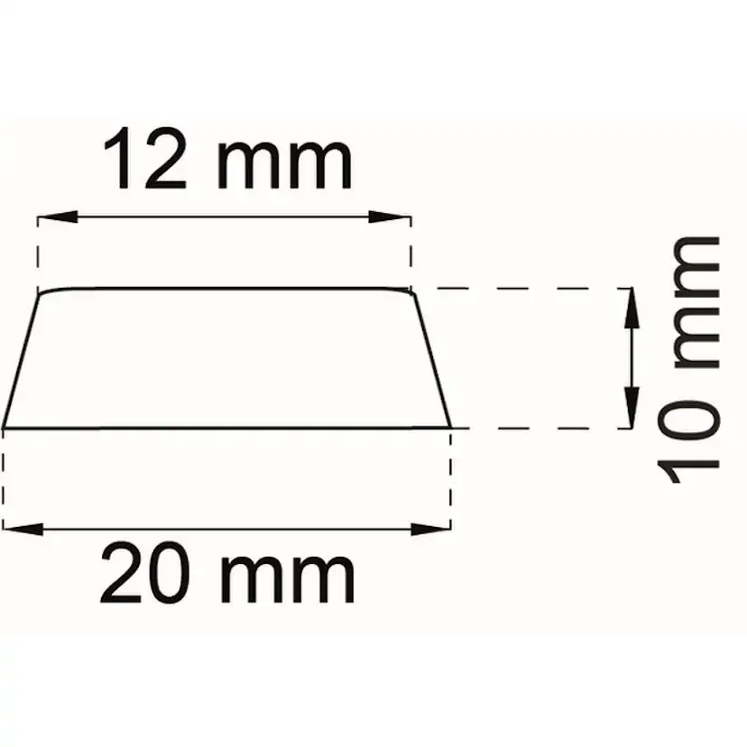 Buffert Habo Vit 20X10mm Vit