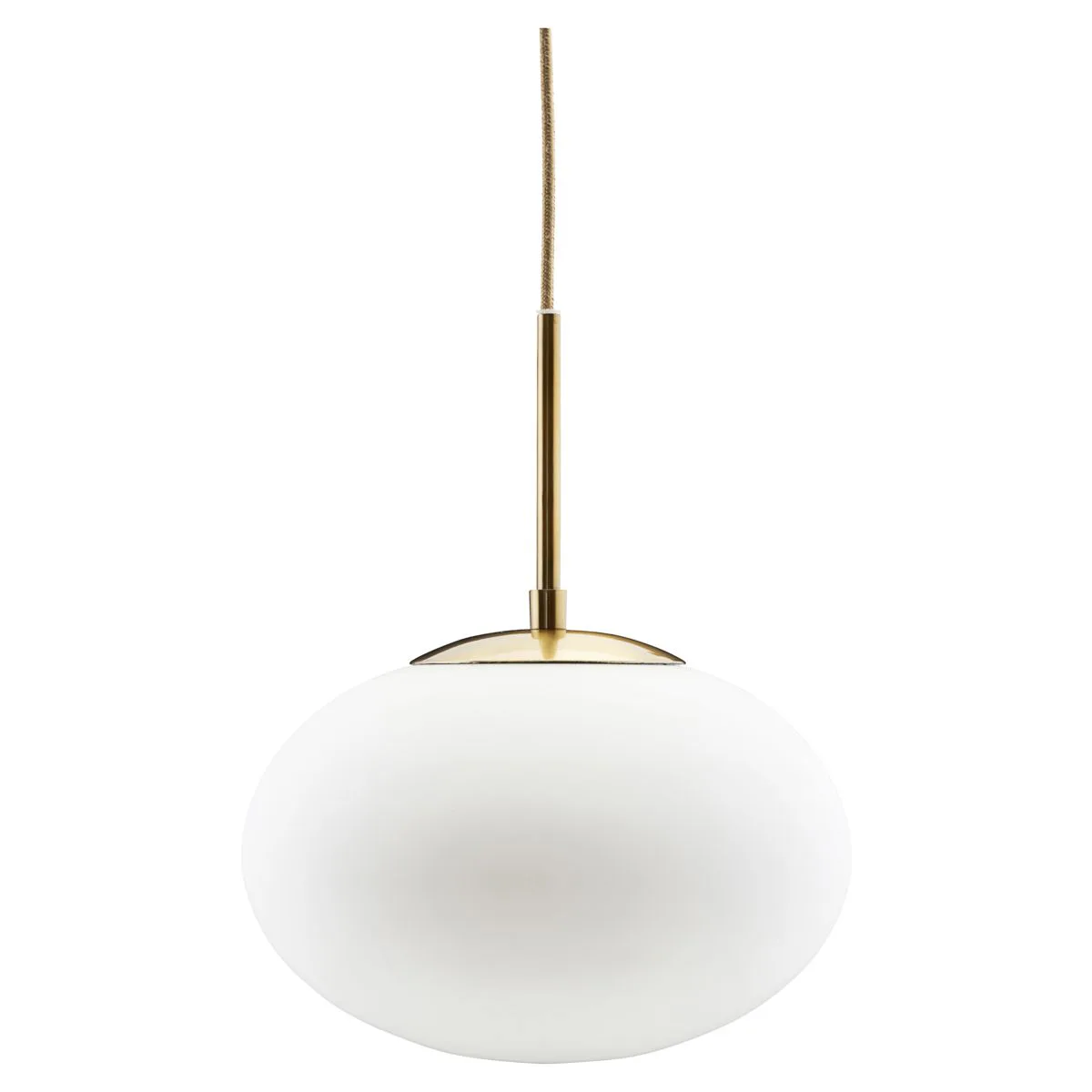 Opal taklampa Vit/Mässing, Diameter: 300 mm