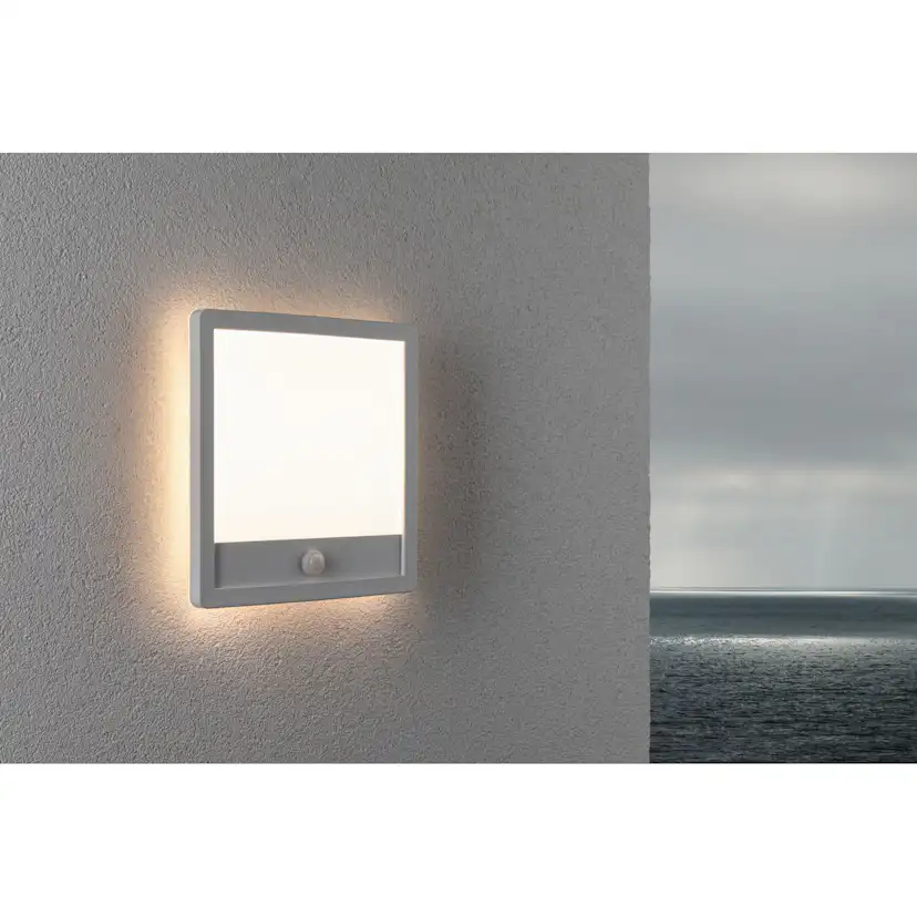 Fasad/Tak-belysning Paulmann Lamina Kvadrat med Skymningsstyrd rörelsedetektor IP44 230V
