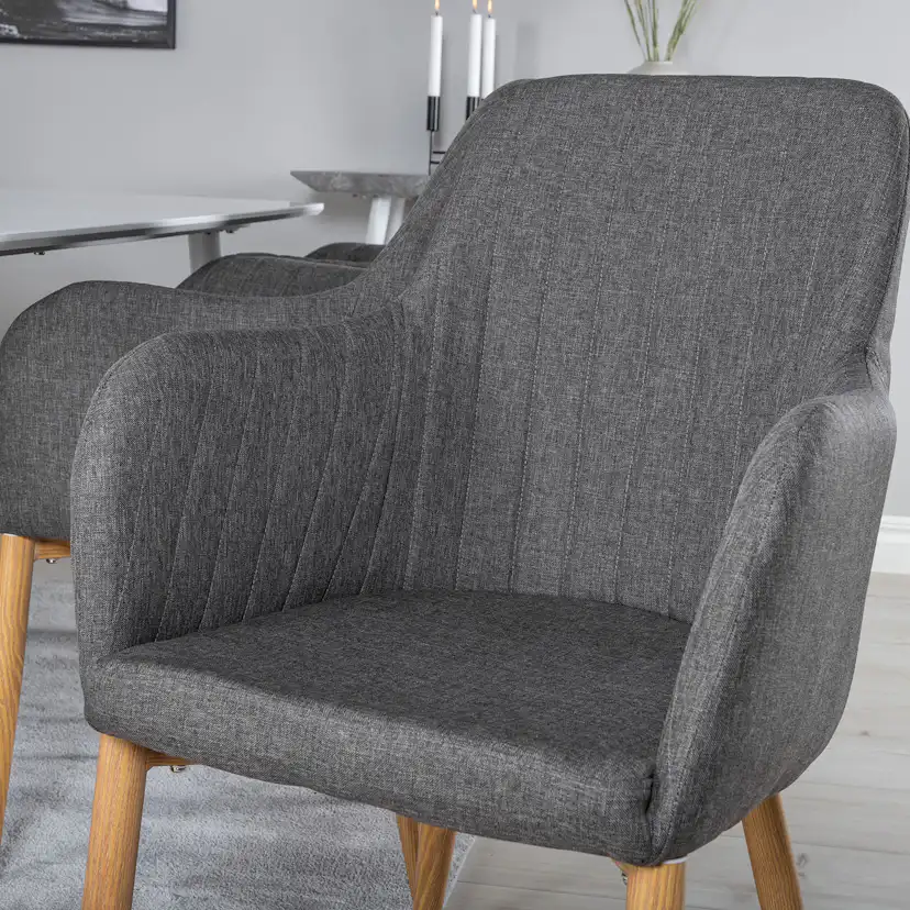 Matgrupp Venture Home Polar med 6 Comfort stolar Tyg